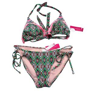 Xhilaration Southwestern Design Bikini Set Sz. D Top Sz. M Bottom NWT